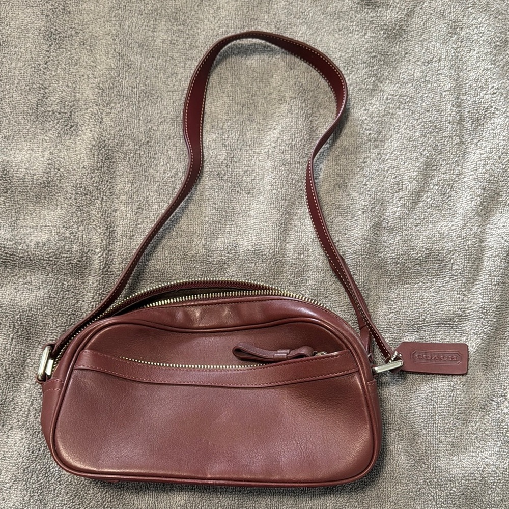 Coach Maroon Leather Crossbody Bag